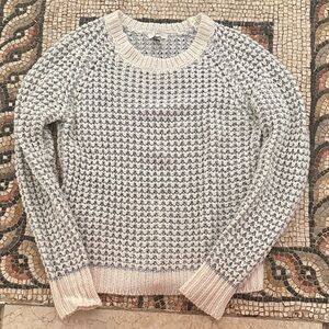 Joie Knit White and Silver sweater
